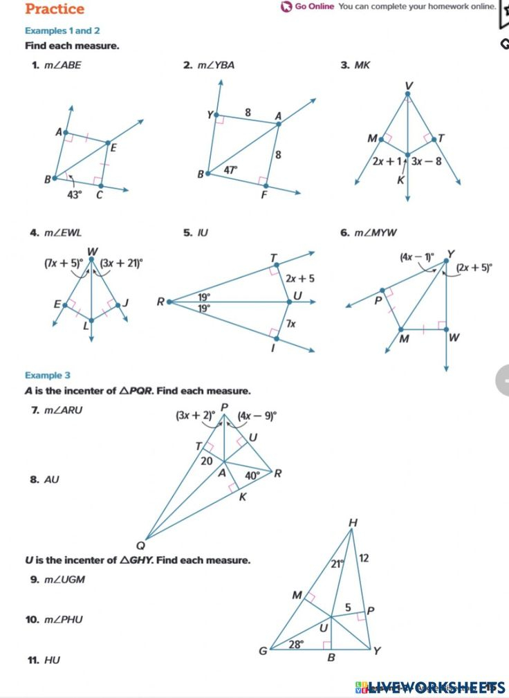 30 Angle Bisectors And Perpendicular Bisectors Worksheet