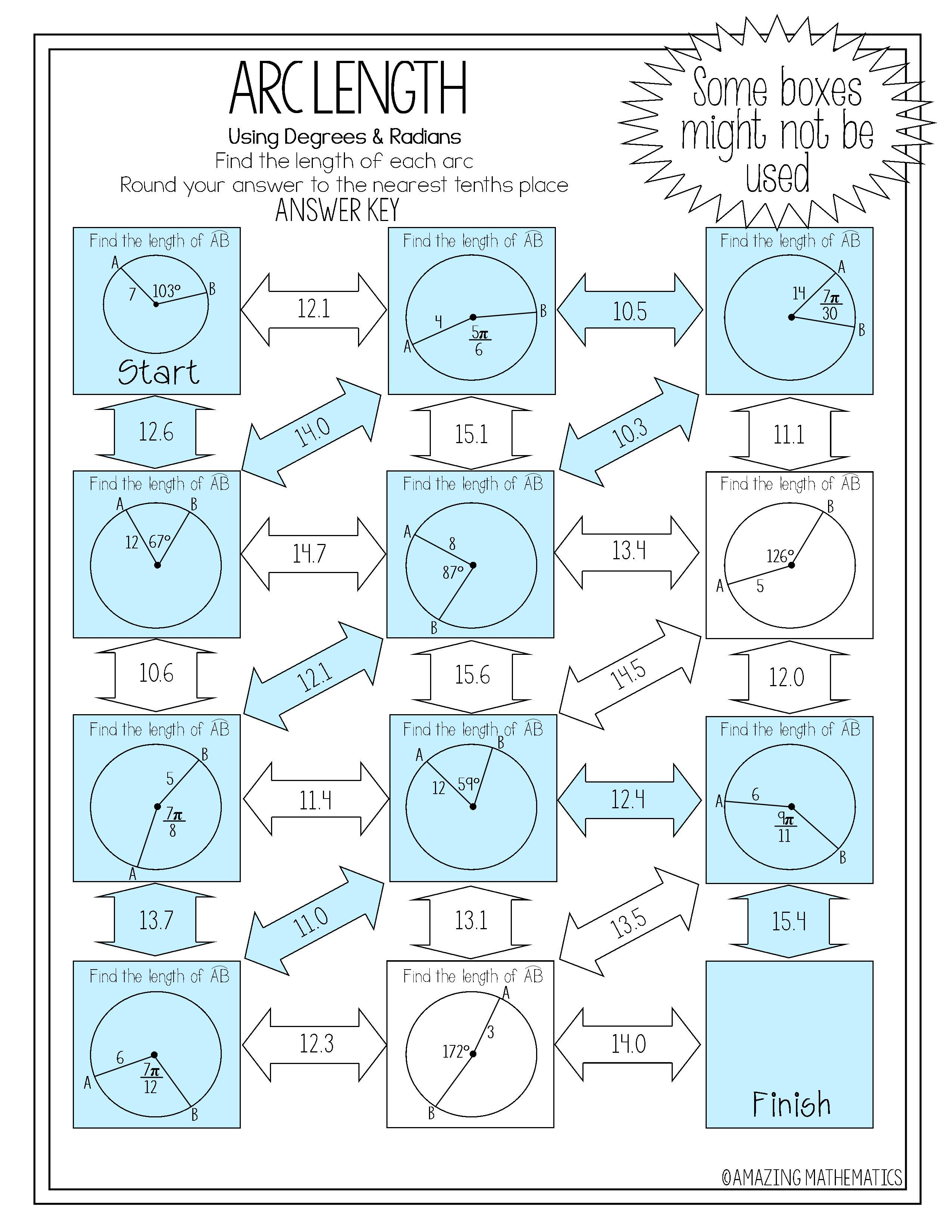 30 Area Of A Sector Worksheet Answers