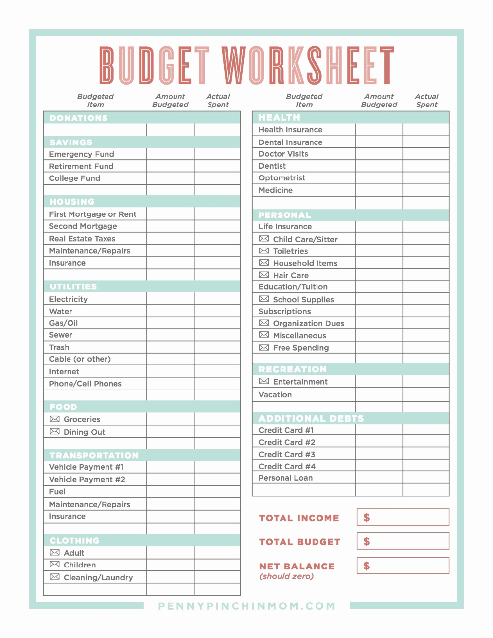 30 Assets And Liabilities Worksheet