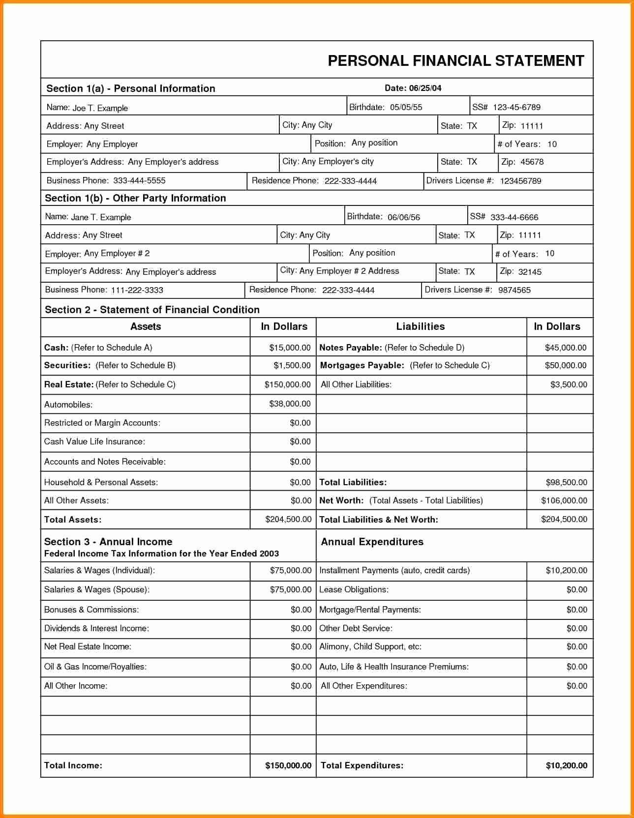 30 Assets And Liabilities Worksheet