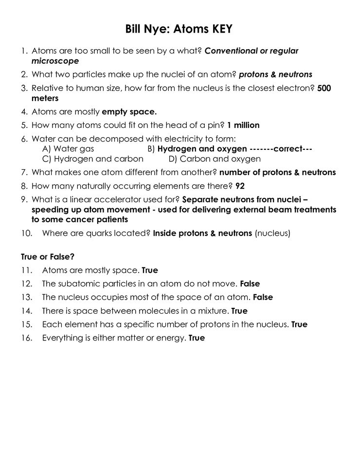 30 Bill Nye Science Guy Worksheets