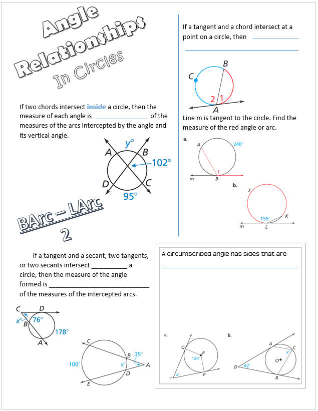 30 Chords Secants And Tangents Worksheet Answers