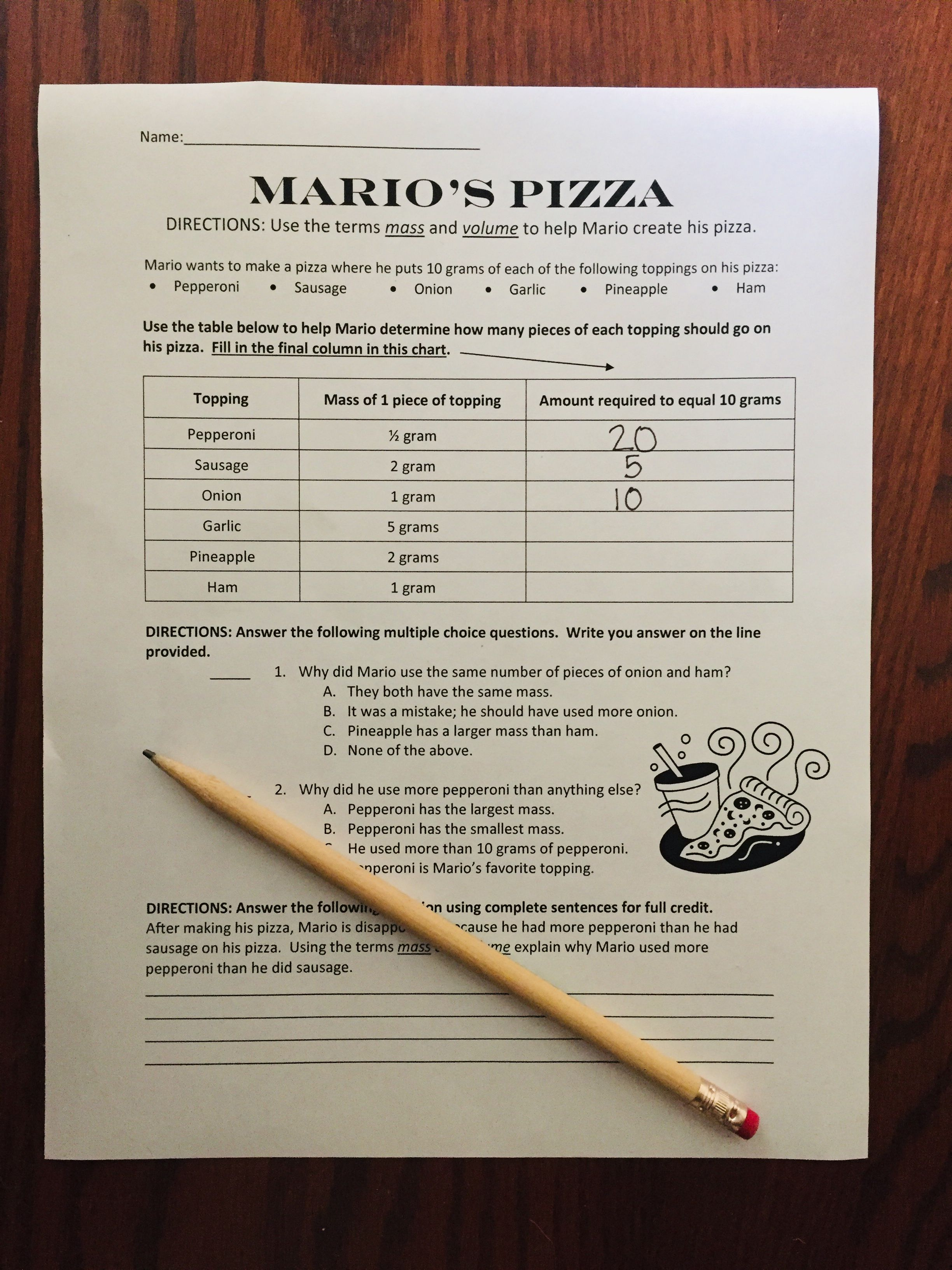 30 Density Mass And Volume Worksheet With Answers