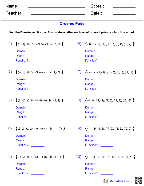 30 Domain Range Worksheet Pdf