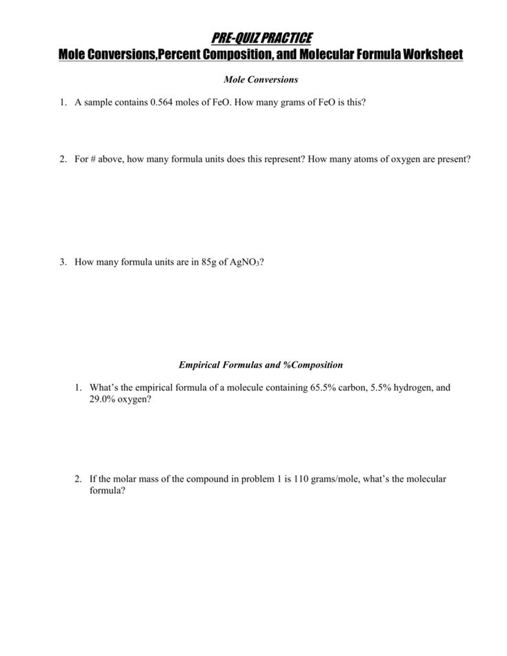 30 Empirical Formula And Molecular Formula Worksheet