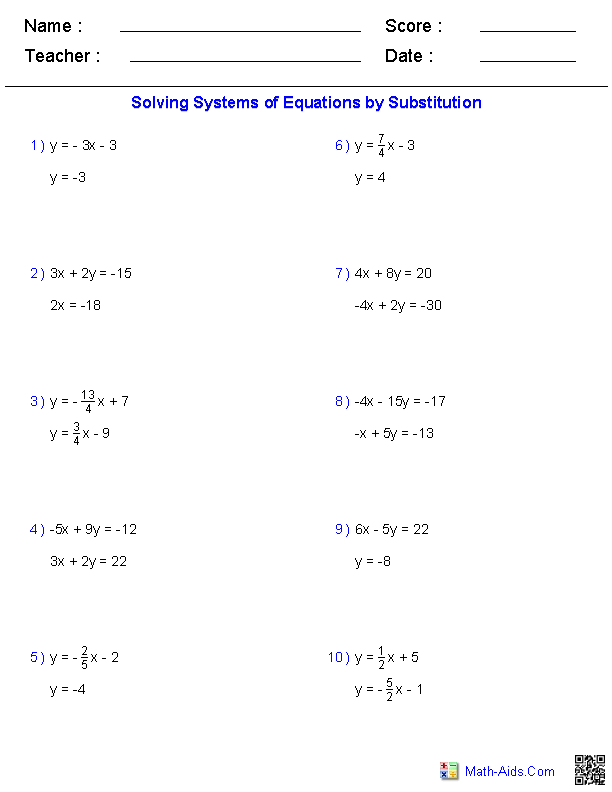 30 Literal Equations Worksheet With Answers Pdf