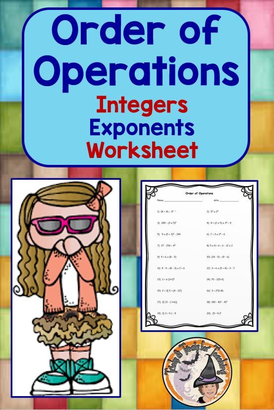 30 Order Of Operations Integers Worksheet Pdf