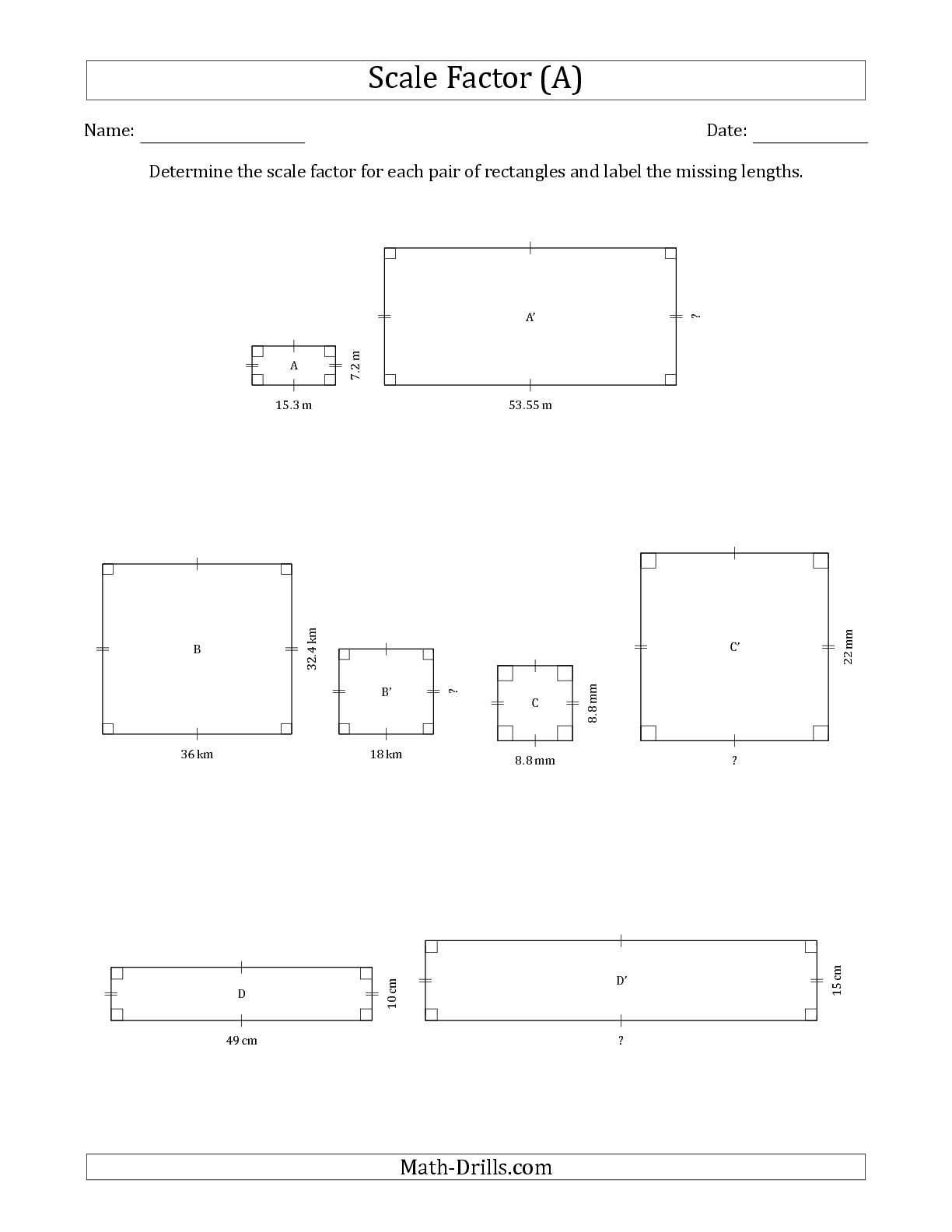 30 Scale Drawings Worksheet Pdf