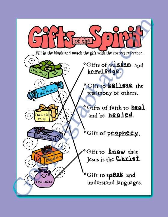 30 Seven Gifts Of The Holy Spirit Worksheet