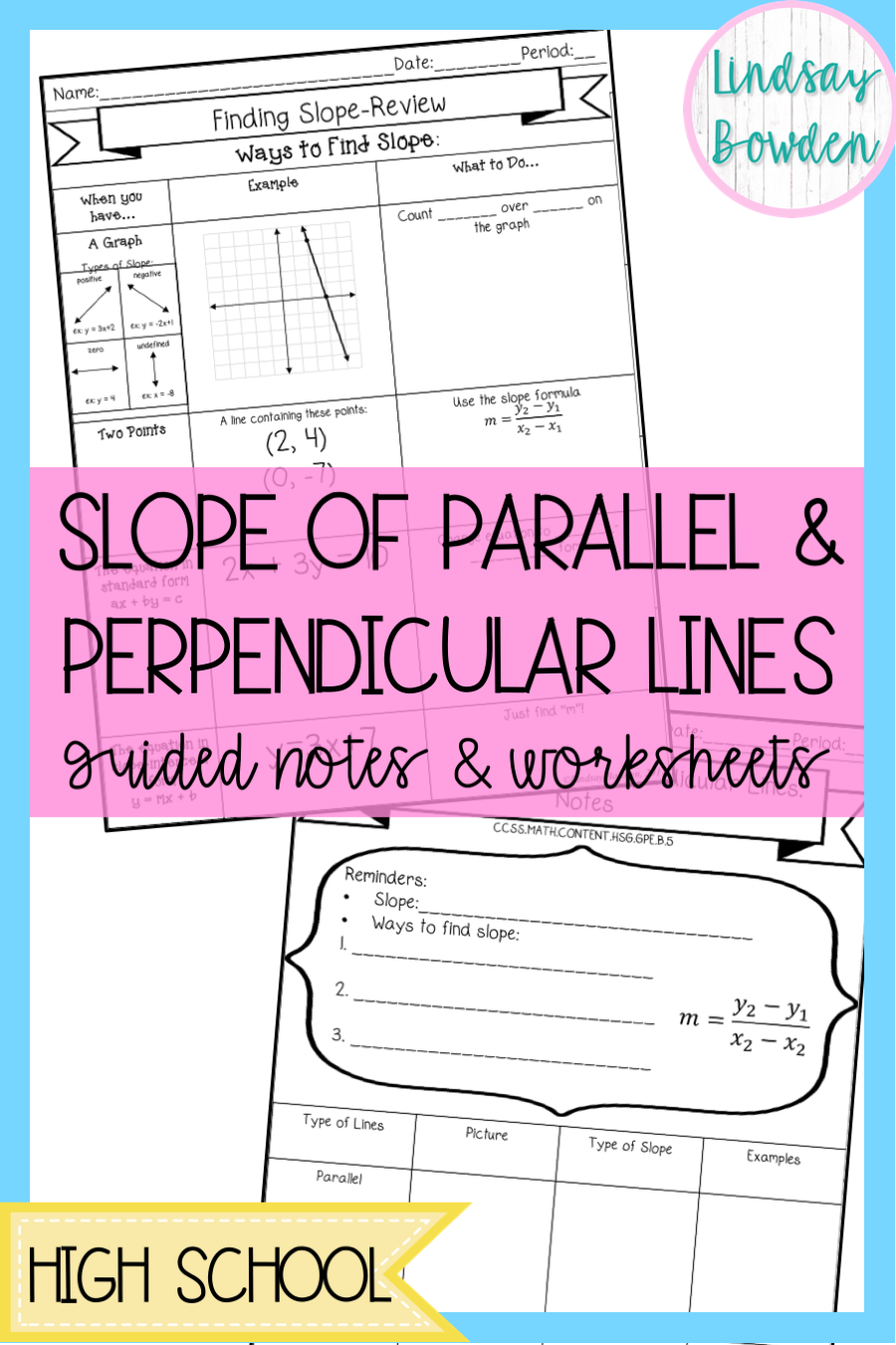 30 Slope From 2 Points Worksheet