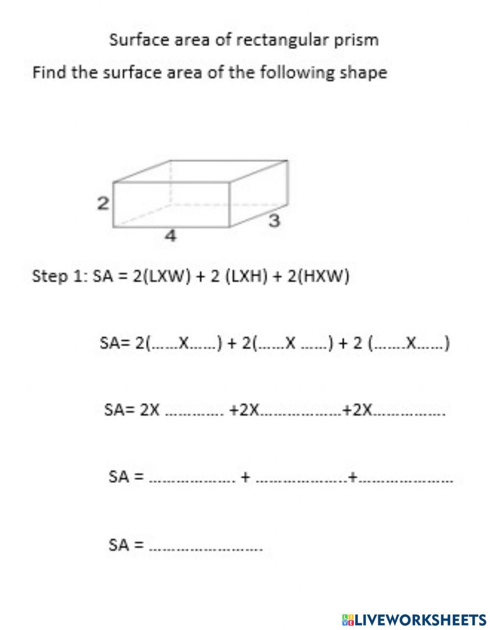 30 Surface Area Of Rectangular Prism Worksheet Pdf