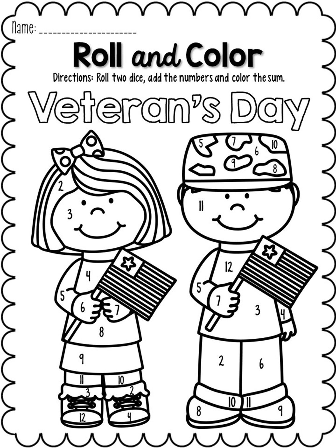 30 Veterans Day Math Worksheets Pdf