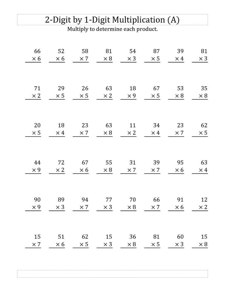 30 Free Multiplication Worksheets 5Th Grade