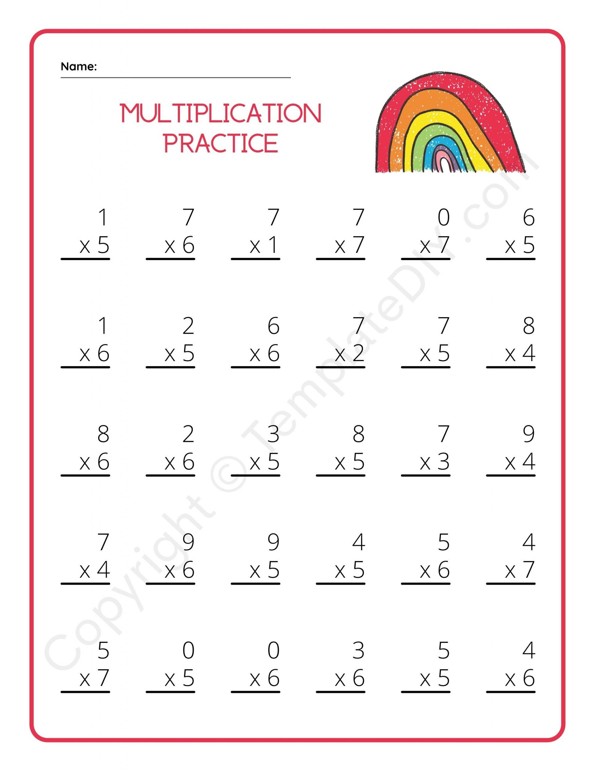 30 Grade 3 Multiplication Worksheets Free