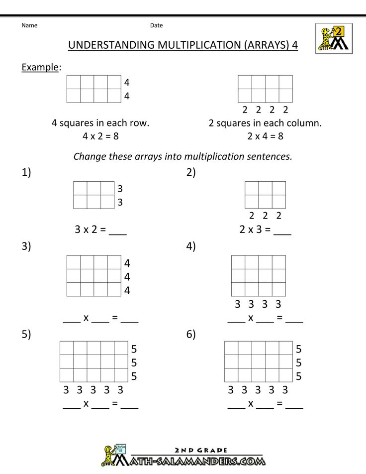 30 Multiplication Arrays Grade 2