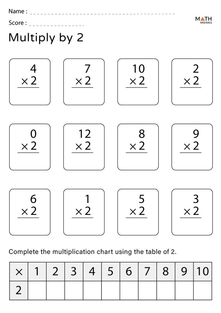 30 Multiplication By 2 Worksheets Free