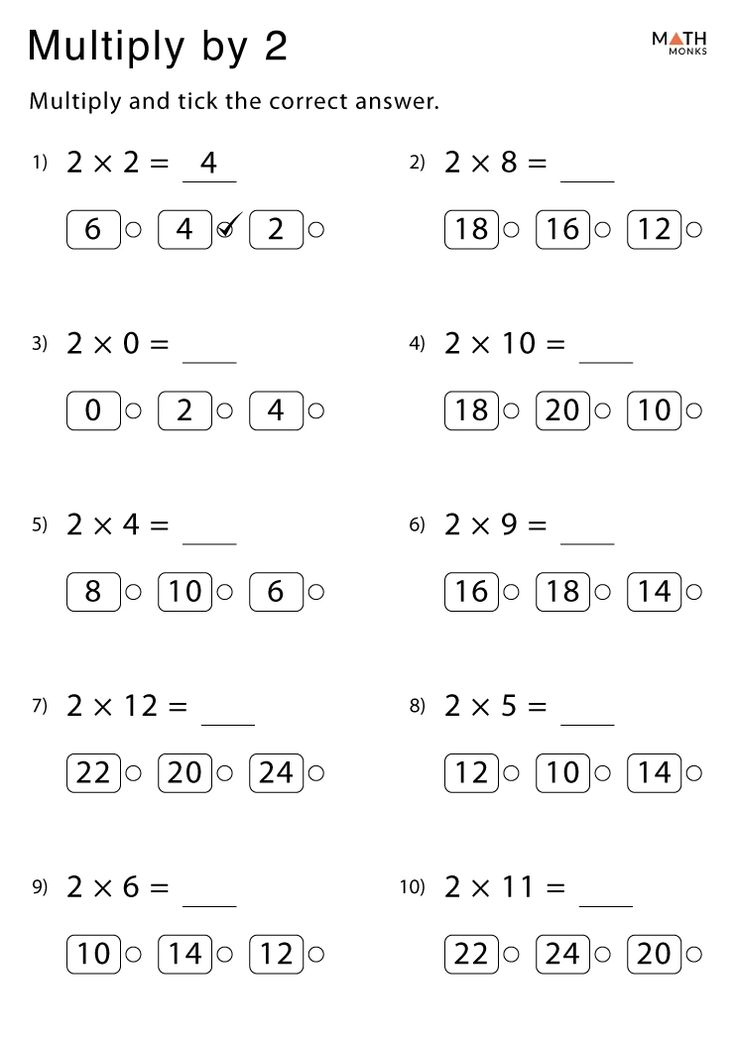 30 Multiplication By 2 Worksheets Free