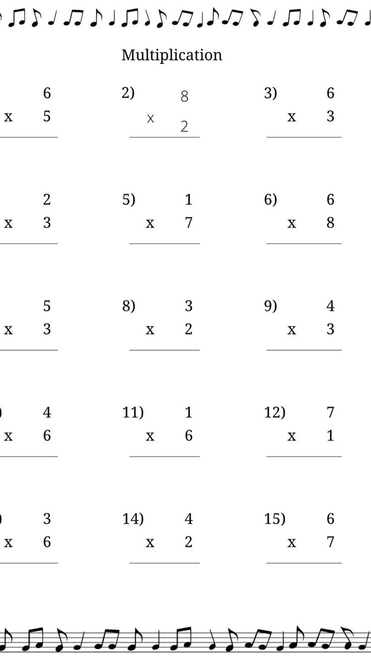 30 One Digit Multiplication Worksheets Free