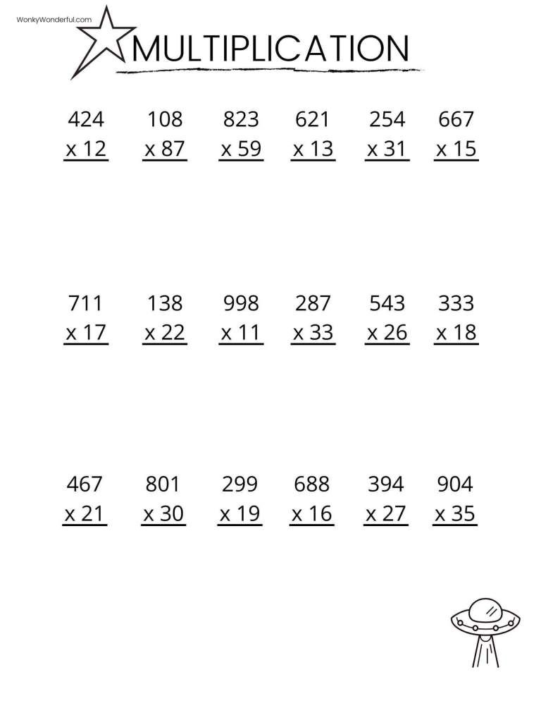 30 Second Grade Multiplication Worksheets Free