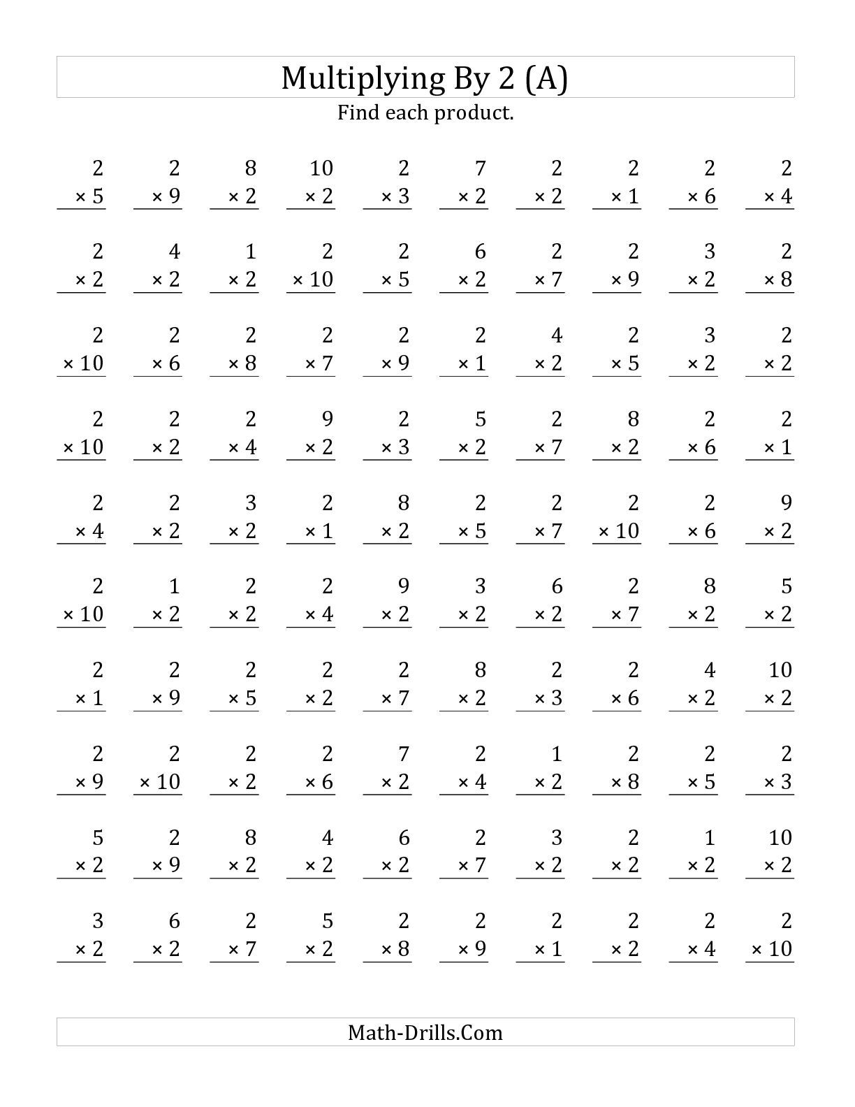 30 Single Digit Multiplication Worksheets Free