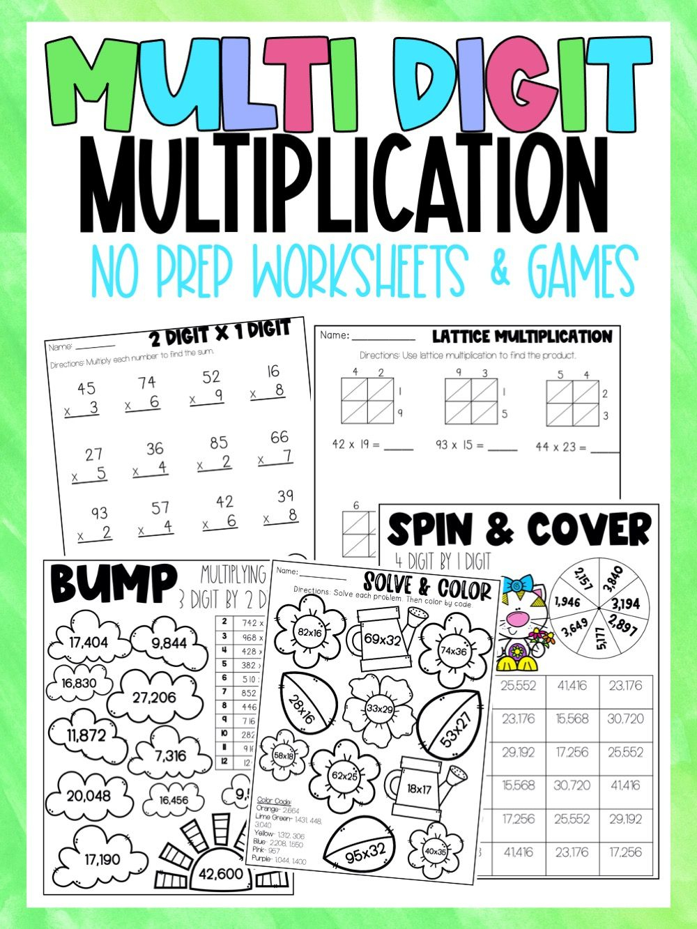 30 Single Digit Multiplication Worksheets Free