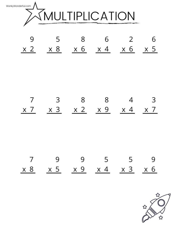 30 Single Digit Multiplication Worksheets Free