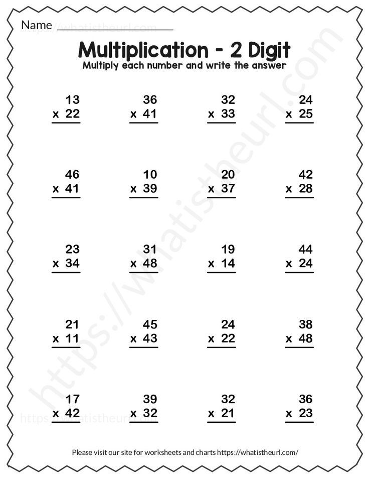 30 Two Digit Multiplication Worksheets Free