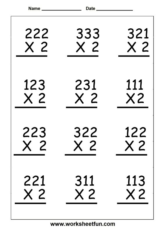 30 Vertical Multiplication Grade 2