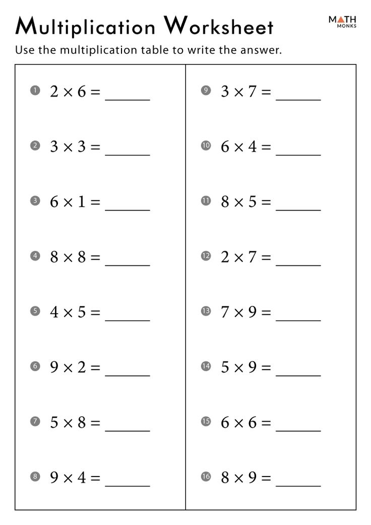 30 Vertical Multiplication Grade 2